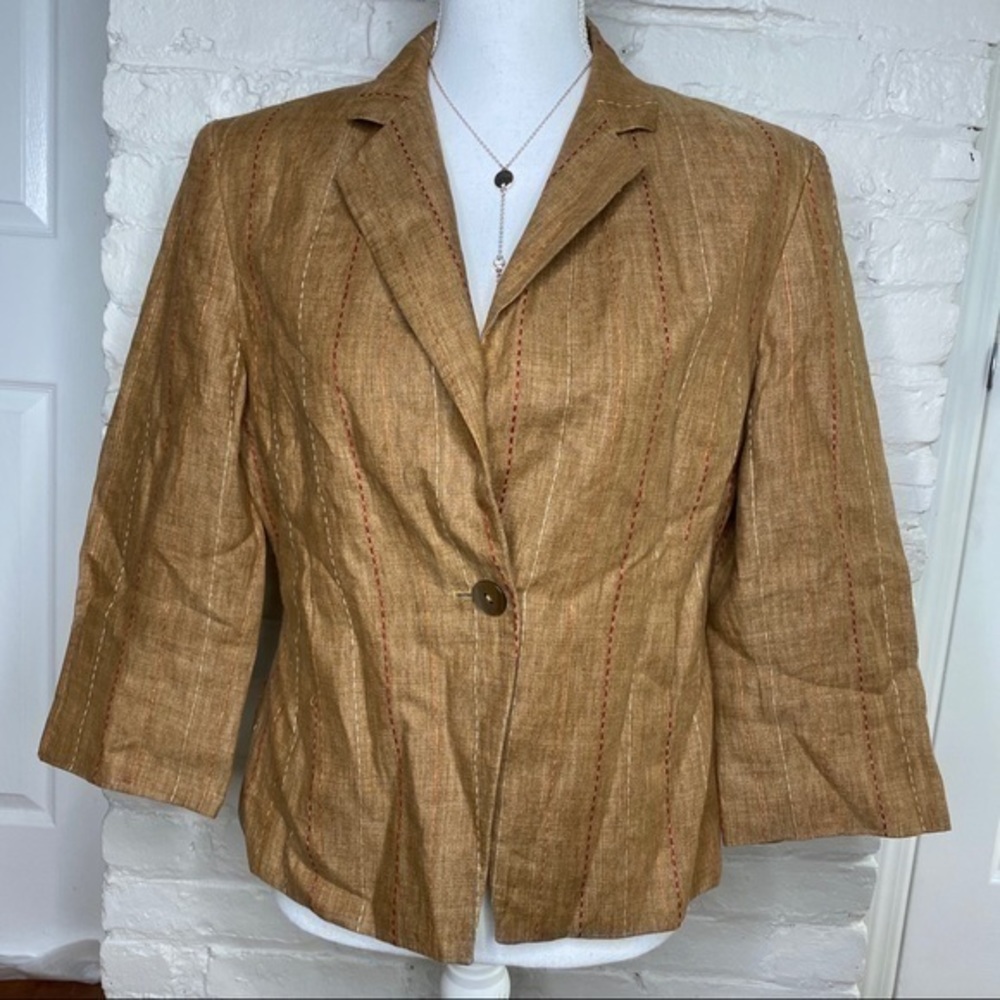 Valerie Separates 3/4 Sleeve Tan Blazer 6